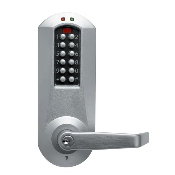 Simplex Kaba  Eplex Cylindrical Electronic Pushbutton Lock with 1/2" Throw and 2-3/4" Backset; Winston Lever E5031SWL606